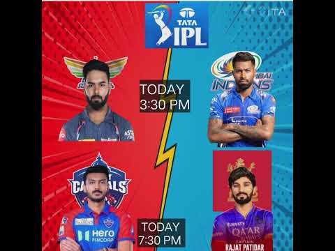 "💥It's Double Decker MATCH DAY! MI VS LSG & RCB VS DC 🔥 | Epic Showdowns You Can't Miss!" 💙🆚💜 ♥️🆚💙