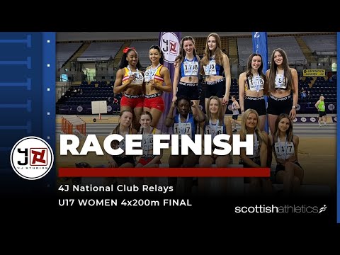RACE FINISH | 4J National Club Relays - U17 Women's 4x200m Final