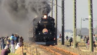 preview picture of video '2013.2.11 SLおいでよ銚子号 成田線水郷～小見川(2) Steam Locomotive Extra Train'