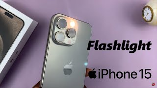 How To Turn ON Flashlight On iPhone 15 & iPhone 15 Pro