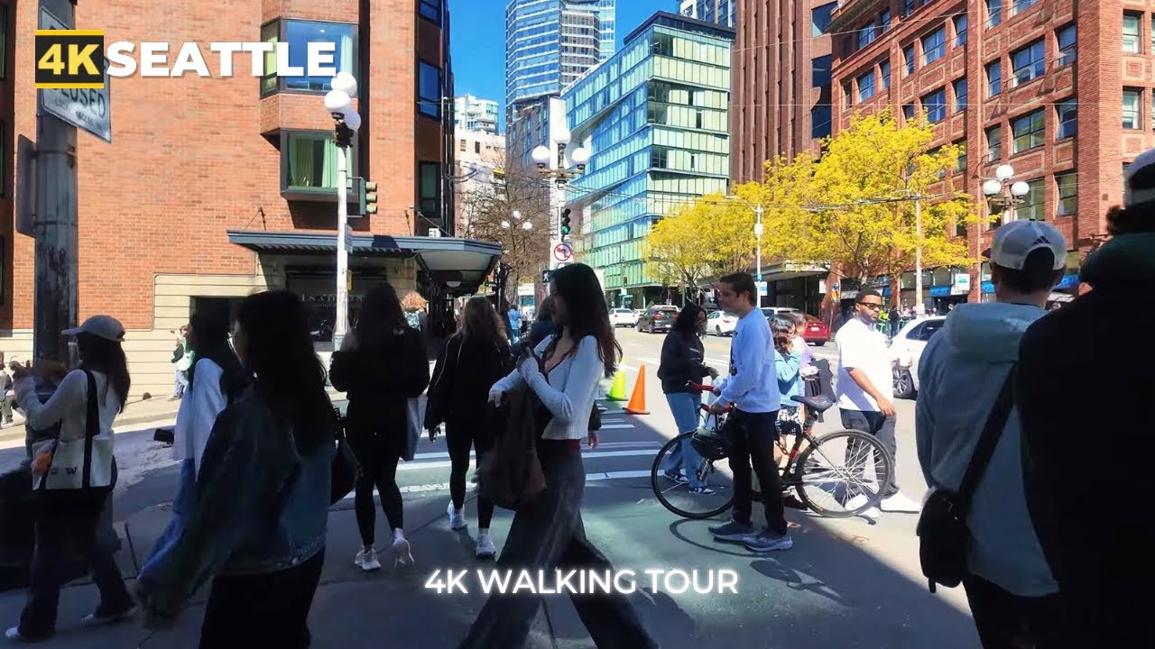 [4k] Seattle City Walk - 1st Ave to the Waterfront