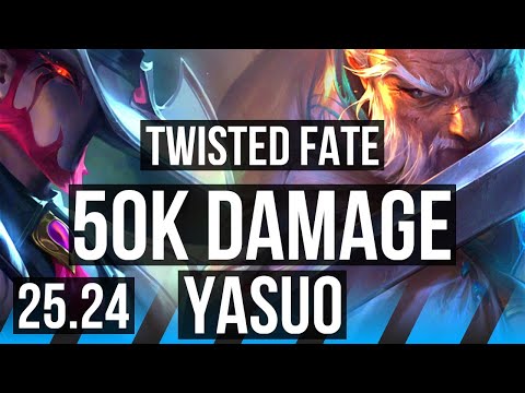 TWISTED FATE vs YASUO (MID) | 50K damage | NA Grandmaster | 25.24