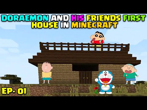 Doraemon and friends new house in minecraft I shinchan minecraft I doraemon minecraft I granny