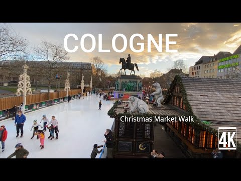 Cologne, Germany - Christmas Market Walk 2021- City Walking Tour (4k HDR)