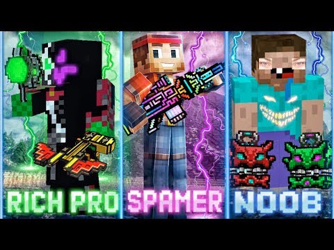 Rich Pro VS Spammer VS Noob (Pixel Gun 3D)