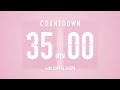 35 Min Countdown Flip Clock Timer / Simple Beeps 🌸🔔
