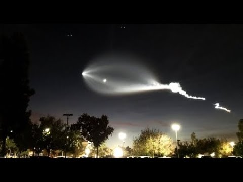 RAW SpaceX’s Falcon 9 launch Southern California People thought UFO Breaking News December 23 2017 Video