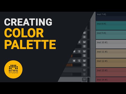 How to create your own Color Palette on Bitwig