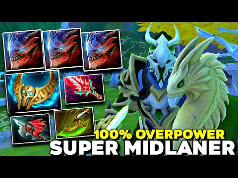Super Midlaner [ Dragon Knight ] 100% Overpower Very Late Game 7.39 Gameplay - Dota 2