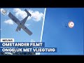 Bizar: vliegtuig stort recht naar beneden in woonwijk