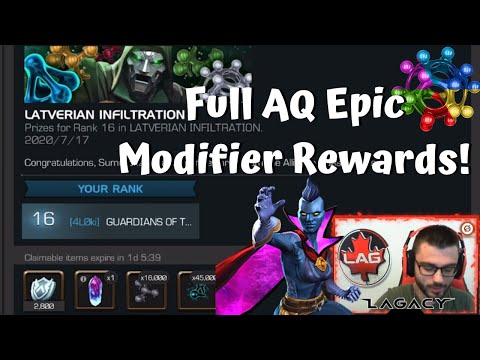 Full AQ Epic Modifier Rewards! Full Map 7! Mystic T5CC Please!! - Marvel Contest of Champions
