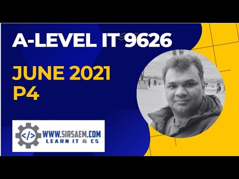 A Level IT 9626  -- June 2021 Paper 4