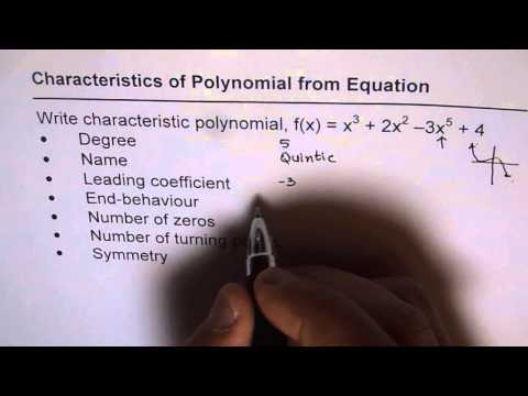 04 Polynomial Characteristics From Standard Equation