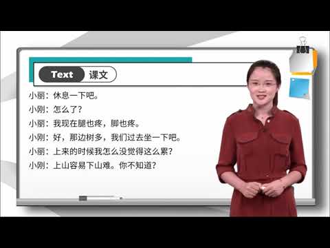 Lesson 2 他什么时候回来 When will he come back Text 1