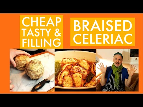 Braised Celeriac & Celeriac Mash with Caramelised Onions