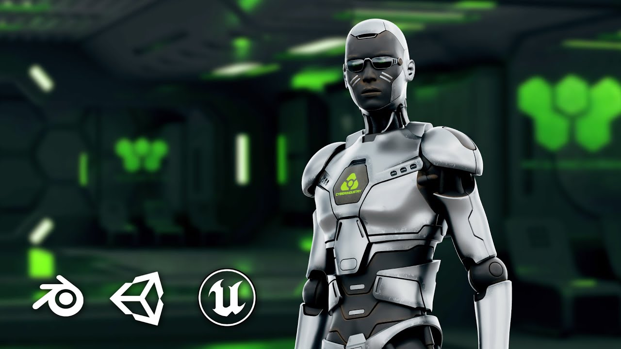 CYBORGTOPIA B-25 Auto-Rig Pro Rigged For Mixamo Unreal Engine Unity 3D Model