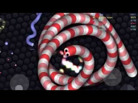 RETURN GIANT SNAKE KILLER/white red pink/Slither.io Gameplay #14
