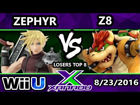 S@X 164 - Z8 (Rosalina, Bowser) Vs. Zephyr (Cloud) Losers Top 8 - Smash Wii U - Smash 4
