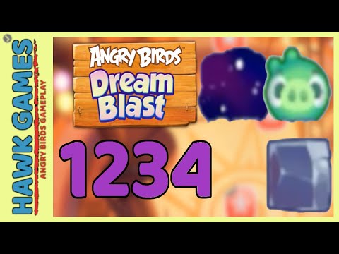 Angry Birds Dream Blast Level 1234 Hard - Walkthrough, No Boosters
