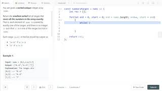 YouTube video 'LeetCode 228. [easy] Summary Ranges'