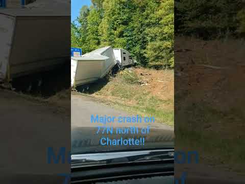 #semi #truck #crash #traffic #bad #i77 #I77N #Charlotte #highway
