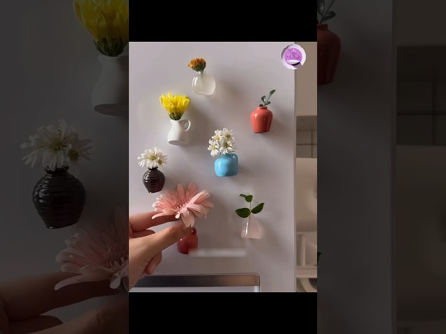 Vídeo relacionado con Imán para Nevera con Forma de jarrón, 5/6 jarrones pequeños 3D, imanes magnéticos para Nevera, Mini imanes de cerámica con Forma de jarrón para Pizarra Blanca y congelador (Plantas no Incluidas)