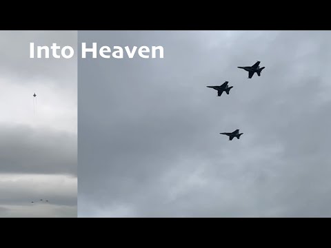 George HW Bush 21 aircraft missing man flyover