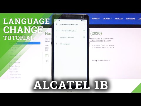 How to Change System Language on ALCATEL 1B (2020) – Language Adjustment