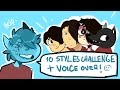 ️10 STYLES CHALLENGE Voice Over Steven Universe Ghibli Art Youtubers And More
