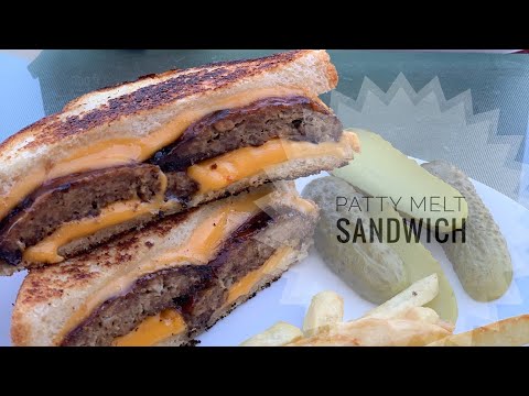Patty Melt Sandwich | Hamburger Grilled Cheese #shorts