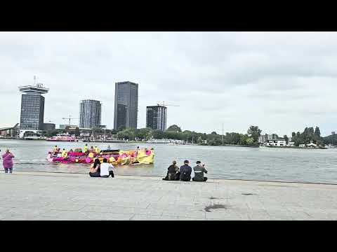 AMSTERDAM 🇫🇷 First Gay Pride boats on the IJ