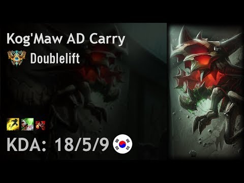 Kog'Maw AD Carry vs Xayah - Doublelift - KR Challenger Patch 7.19