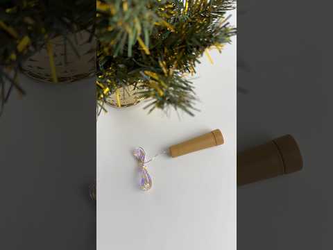 LED гірлянда Пробка покращена модель від батарейки ААА з 20 LED діодами 2 м колір Жовто-Блакитний з мерехтінням