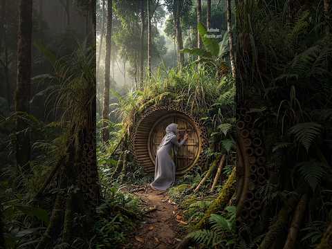 Hidden Bamboo Shelter in the Forest 🤲😇#shorts #adindapuzzle