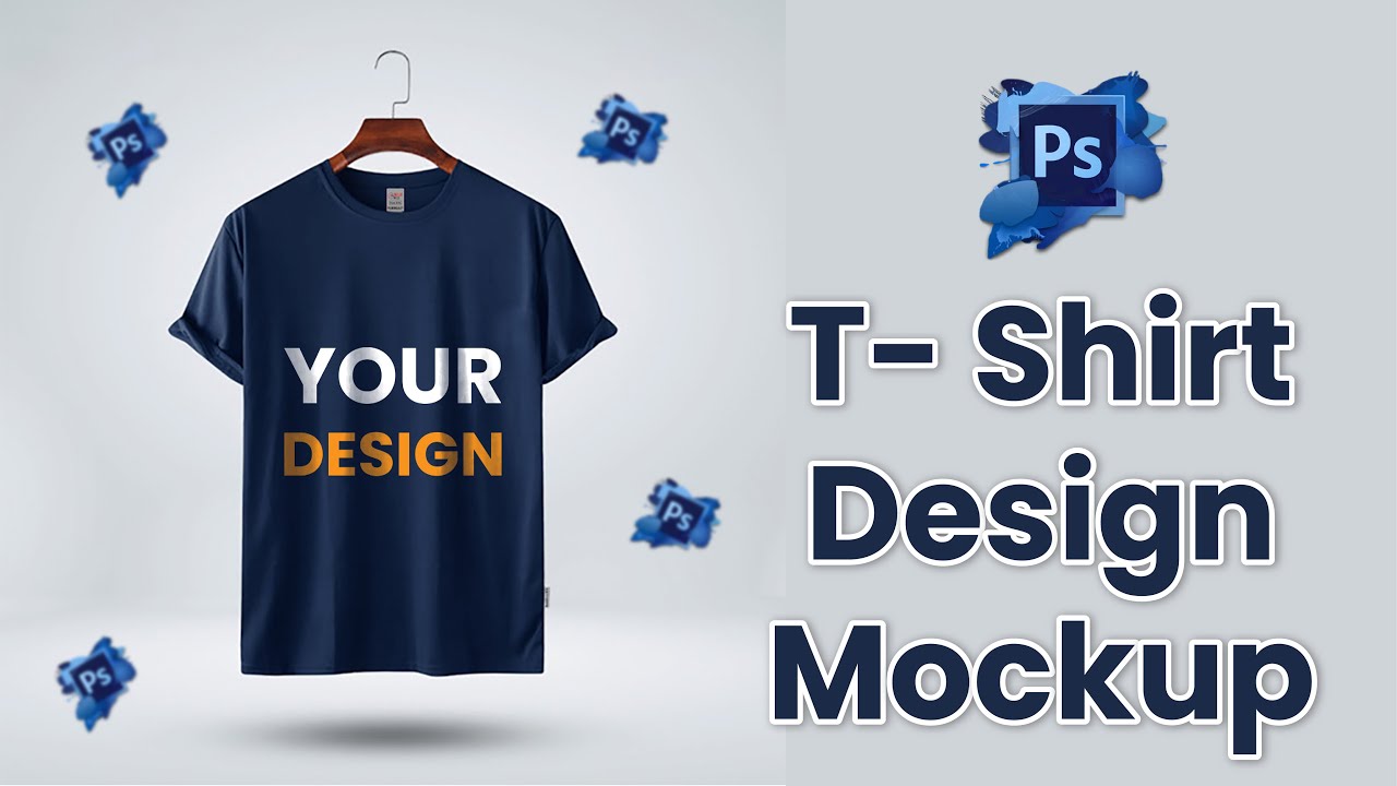 T  Shirt Mockup Tutorial Design Bangla, English on Photoshop