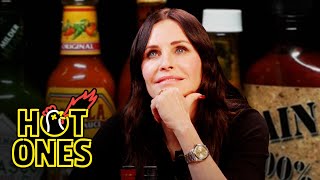 Courteney Cox Becomes Friends With Spicy Wings | Hot Ones