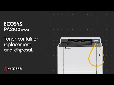 Kyocera PA2101cwx — замена картриджа с тонером