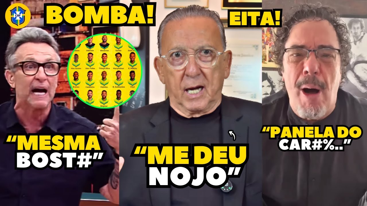 GALVÃO BUENO E NETO DETONAM PRÉ-LISTA DE CONVOCAÇÃO DO ANCELOTTI NA SELEÇÃO BRASILEIRA!!