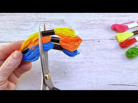 It's so Beautiful !! Superb Craft Idea with Embroidery Floss - DIY Easy Embroidery Floss Dolls