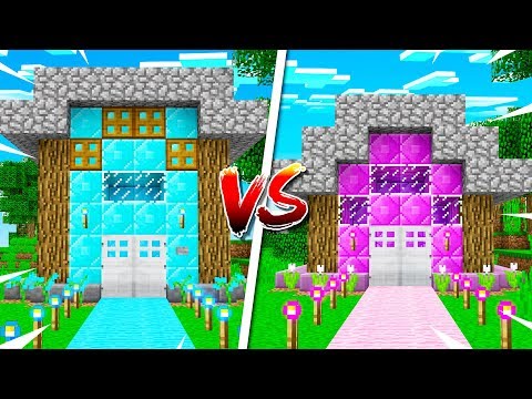 BOY vs GIRL MINECRAFT HOUSE BATTLE! (MCPE)