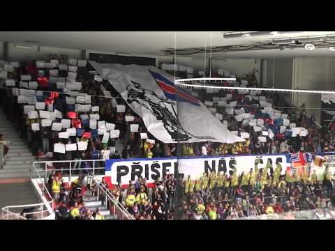 2.Kolo WSM ligy 2015/2016 Motor ČB - Prostějov (10.9.2015) Choreo domácích .