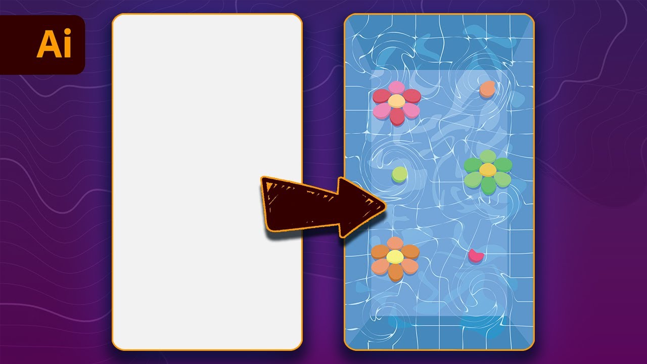 How to make a stylised pool illustration : Adobe Illustrator Tutorial for Beginners