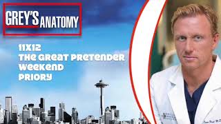 Grey&#39;s Anatomy Soundtrack - &quot;Weekend&quot; by Priory (11x12)