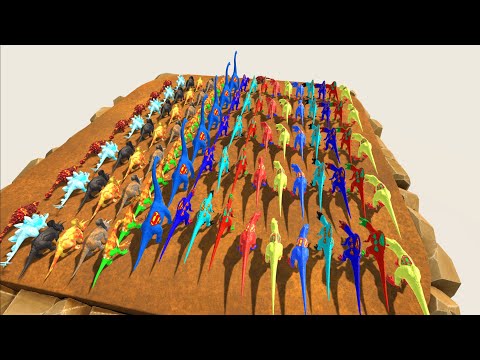 COLOR HERBIVORE DINOSAUR CHAMPIONSHIP RUN - Aimal Revolt Battle Simulator