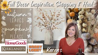 Shop With Me For Autumn Decor🍂✨| Kirkland's, HomeGoods & Hobby Lobby + My Fall Decor Haul!