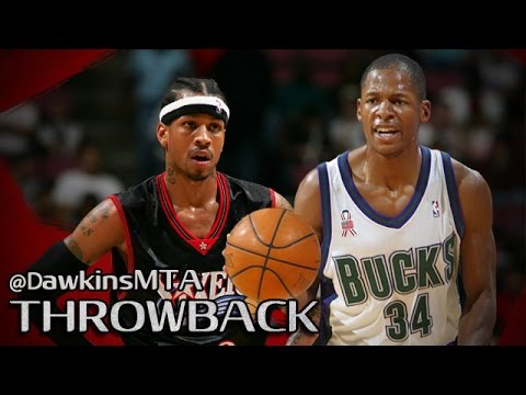 Allen Iverson vs Ray Allen Full Highlights 2001 ECF G6 76ers at Bucks - 87 Pts Between Them!