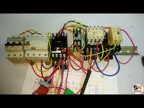Star Delta starter power wiring & control wiring practically Video
