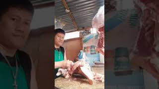DEBONE I WILL SHOW YOU HOW TO REMOVE THE SKIN FROM THE PIG'S HEAD #PIG #PORKMEAT 🐖🐖🐖
