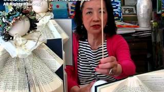 "How to make Recycled Book Angels from Library Discard Books Part 1"