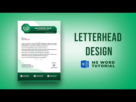 Letterhead Design in just 5 minutes MS Word Tutorial